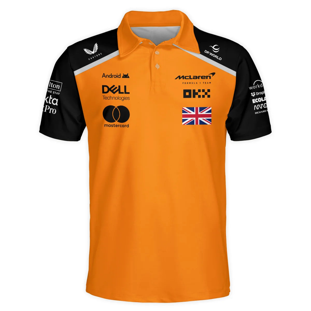 Champion From #4 to #1 Lando Norris McLaren F1 Team Polo Shirt BLNRWDCA1PL