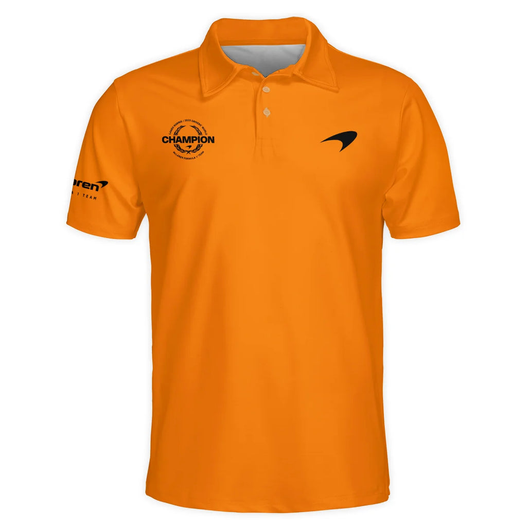 Lando Norris 2025 Drivers’ World Champion McLaren F1 Team Polo Shirt BLVALN051225A4PL