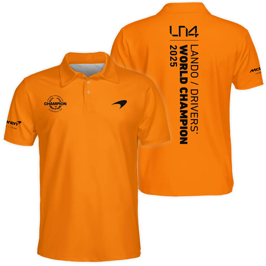 Lando Norris 2025 Drivers’ World Champion McLaren F1 Team Polo Shirt BLVALN051225A4PL