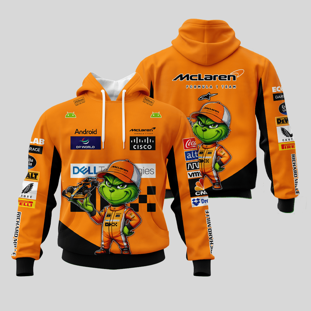 McLaren F1 Team x Grinch Hoodie, T Shirt, Zip Hoodie, Sweatshirt
