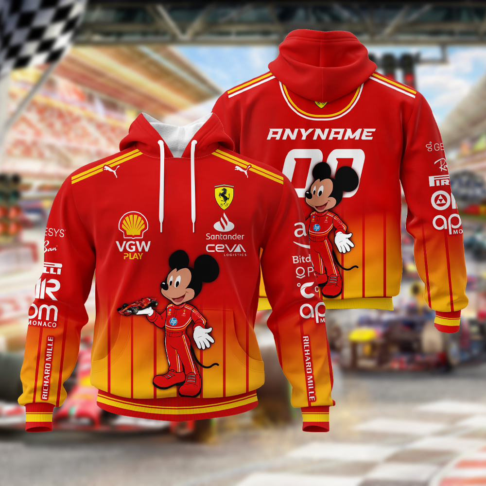 Personalized Scuderia Ferrari x MK Hoodie, T Shirt, Zip Hoodie, Sweatshirt