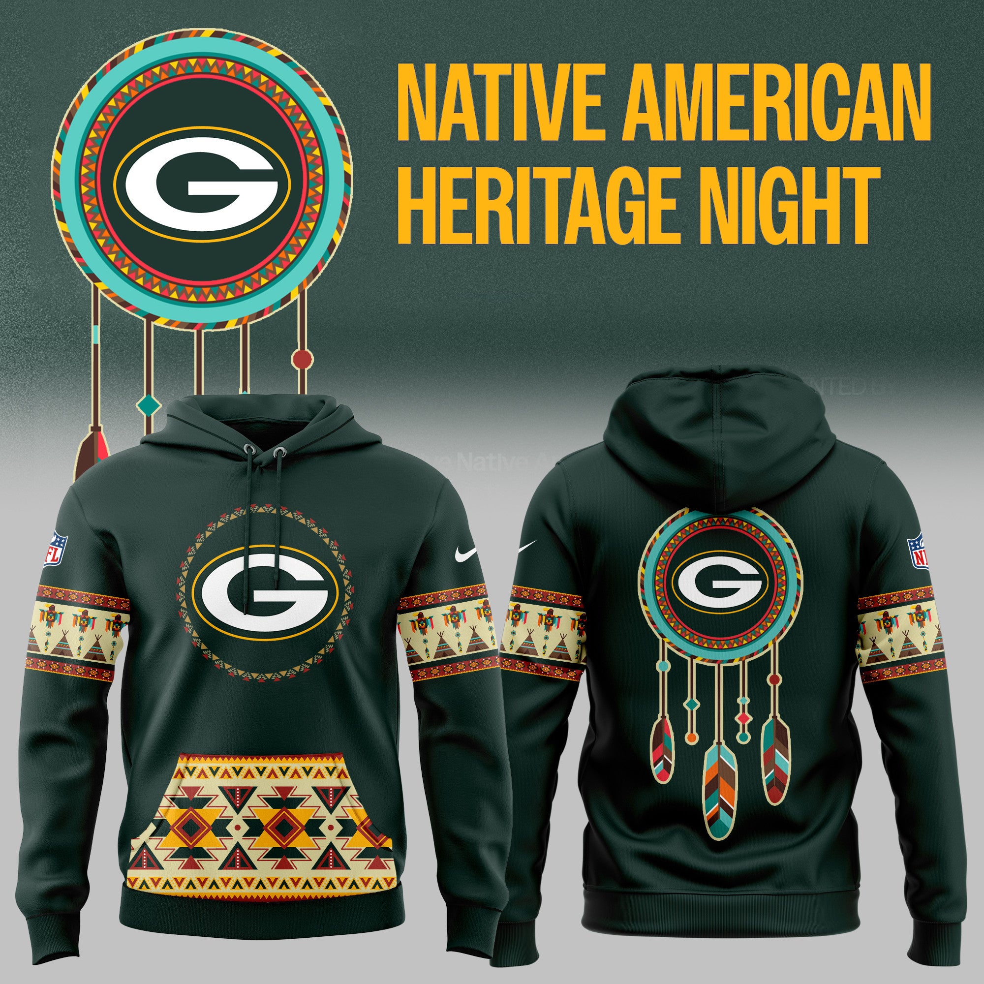 Green Bay Packers Native American Heritage Hoodie