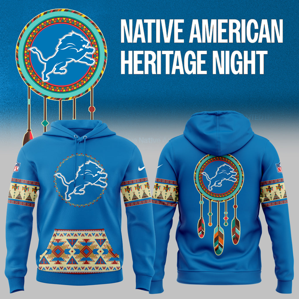 Detroit Lions Native American Heritage Hoodie