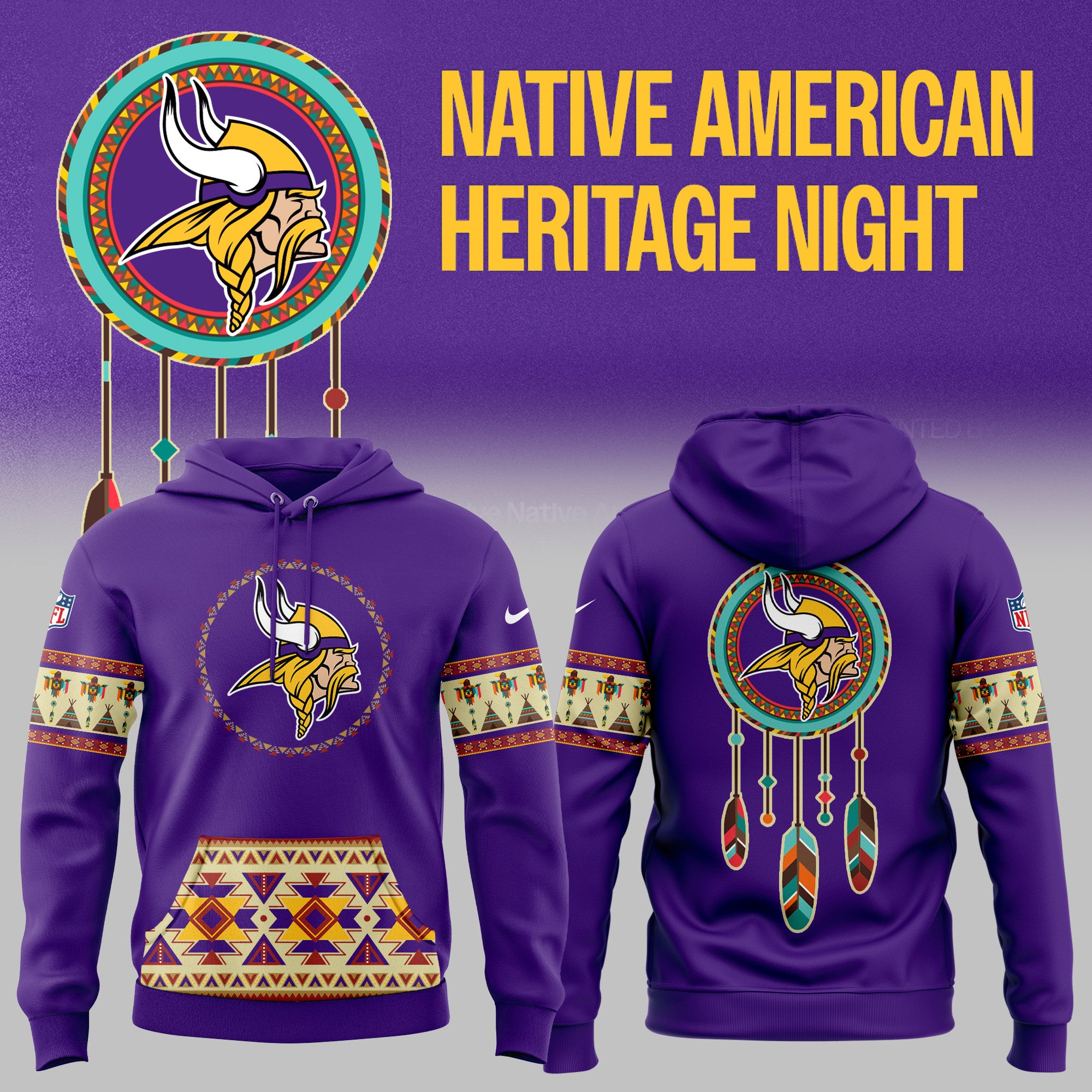 Minnesota Vikings Native American Heritage Hoodie