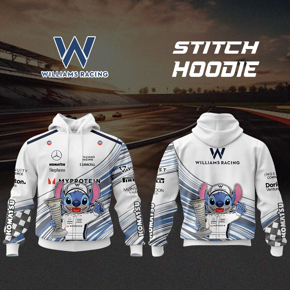 Williams F1 x Stitch Style Hoodie, Kid Hoodie, T Shirt, Zip Hoodie, Sweatshirt
