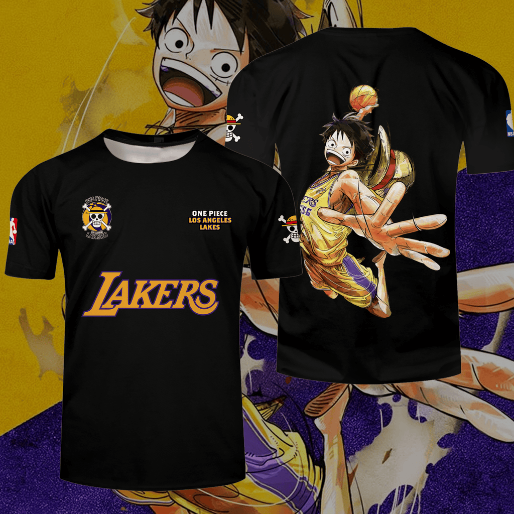Luffy x LA Lakers 3D Apparel