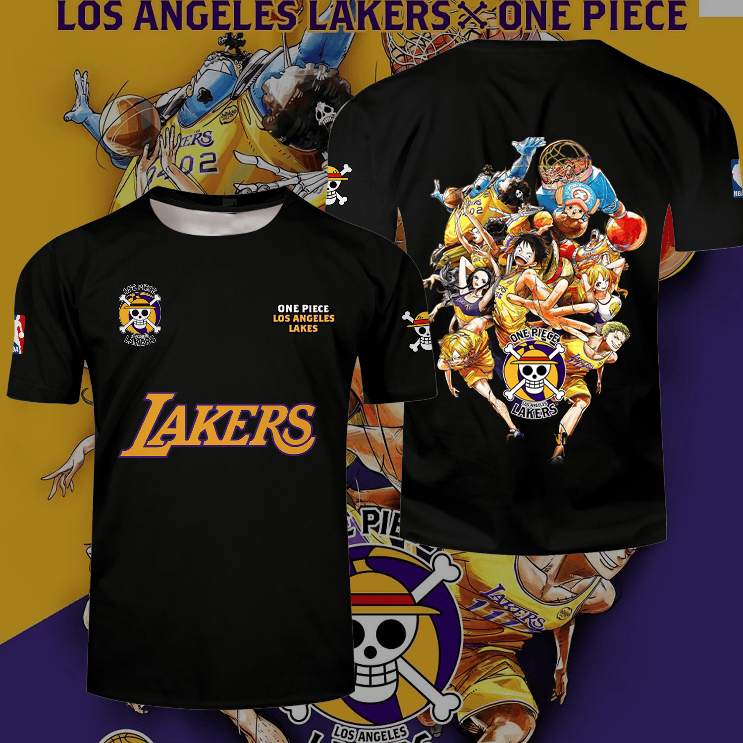 Straw Hats x LA Lakers 3D Apparel