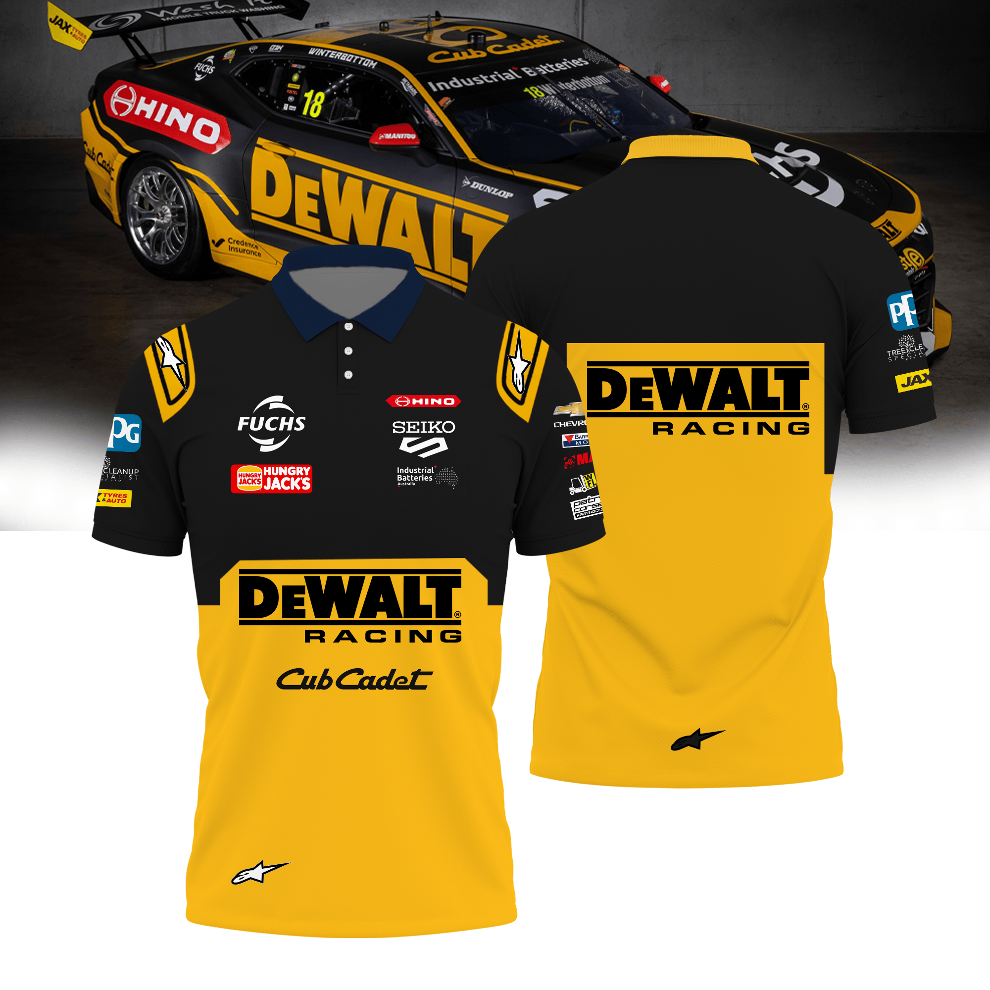 DEWALT & Tradie Energy Racing|Anton De Pasquale Premium Polo Shirt