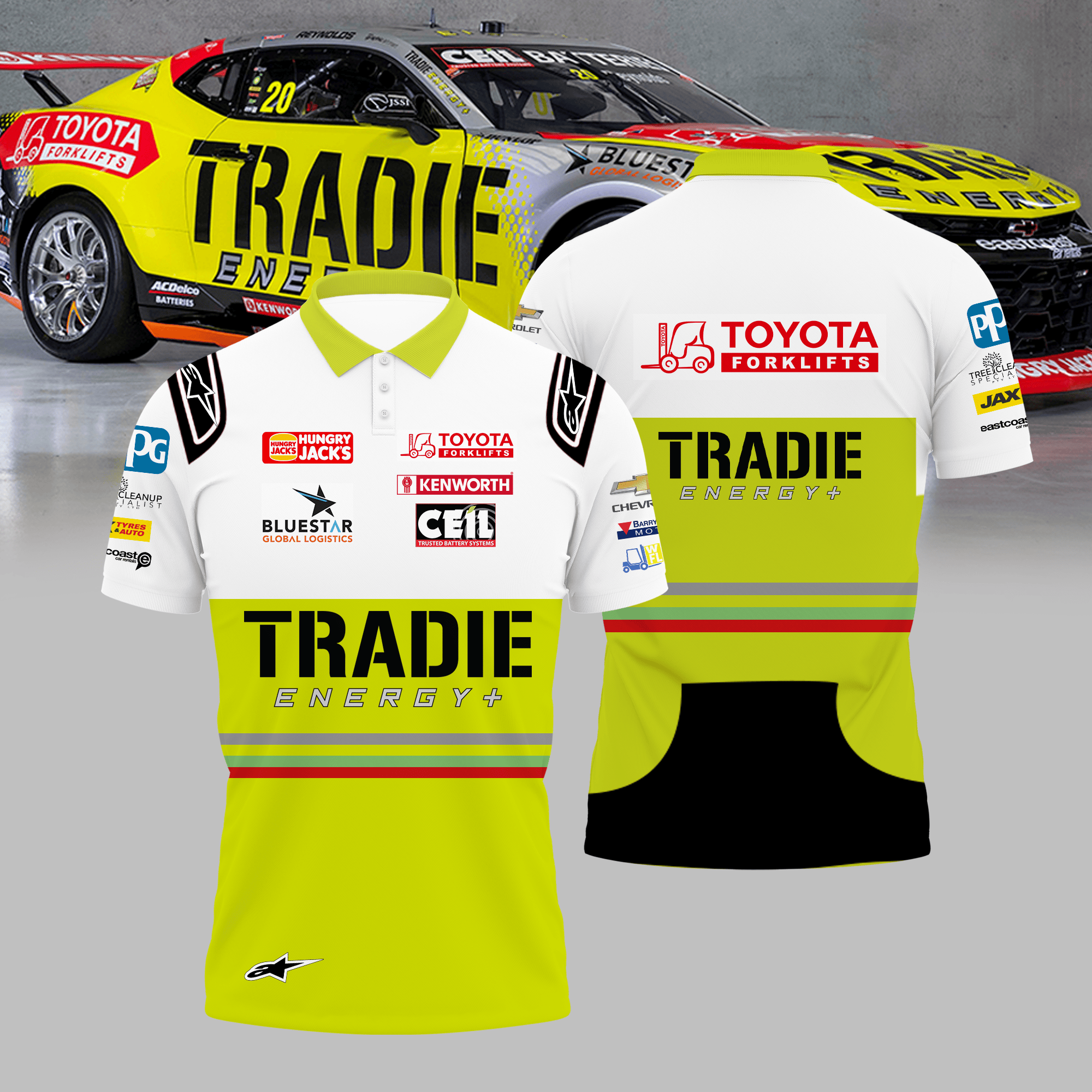 DEWALT & Tradie Energy Racing|David Reynol Premium Polo Shirt