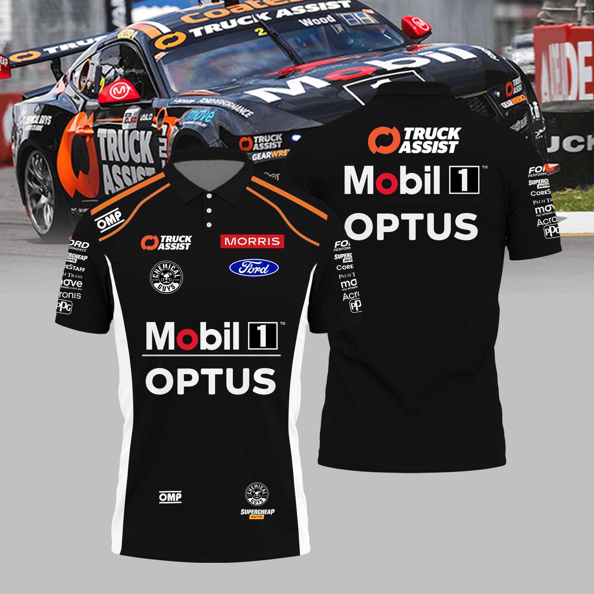 Mobil1 Truck Assist & Mobil1 Optus Racing | Ryan Wood Premium Polo Shirt