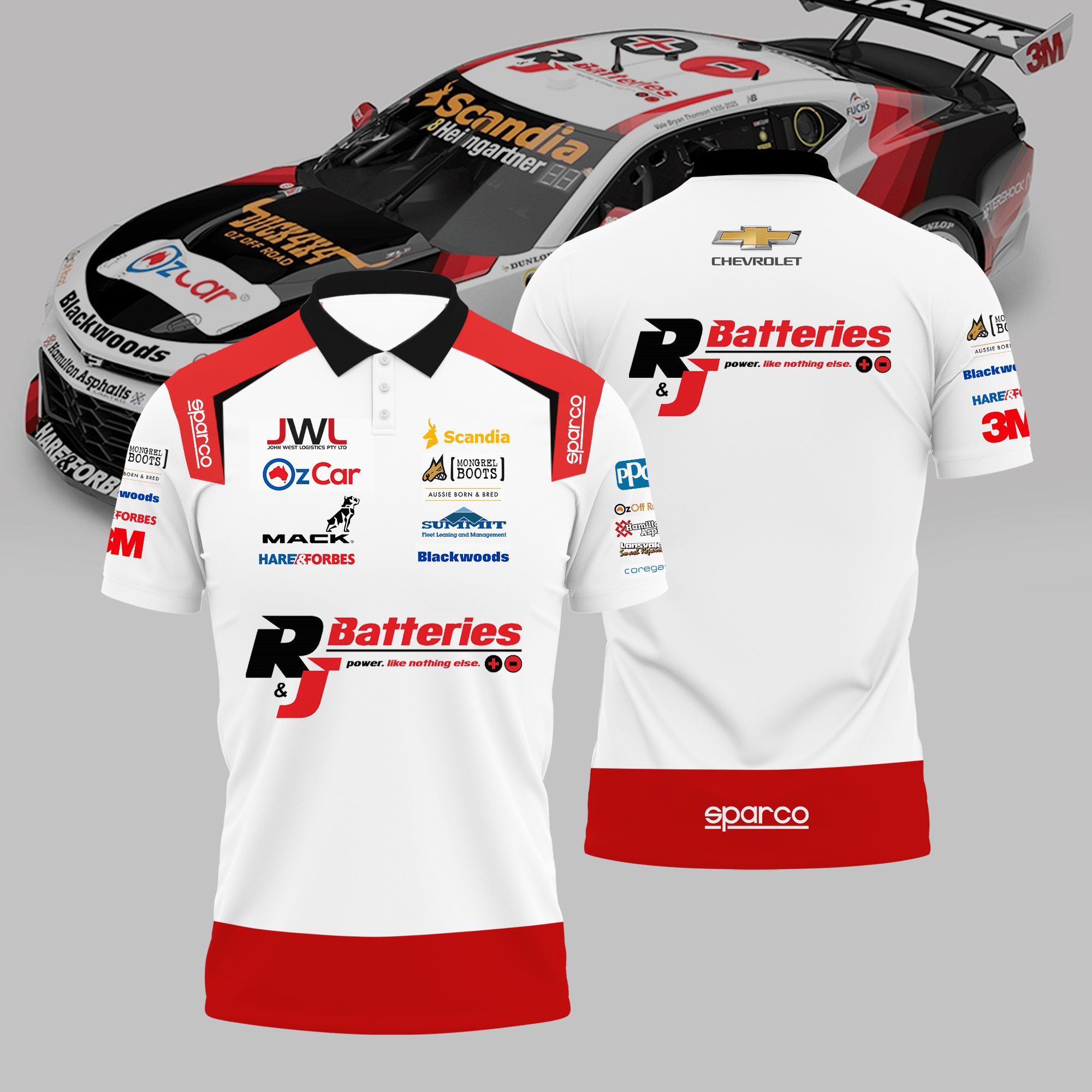 R&J Batteries & Shure Racing | Andre Heimgartner Premium Polo Shirt