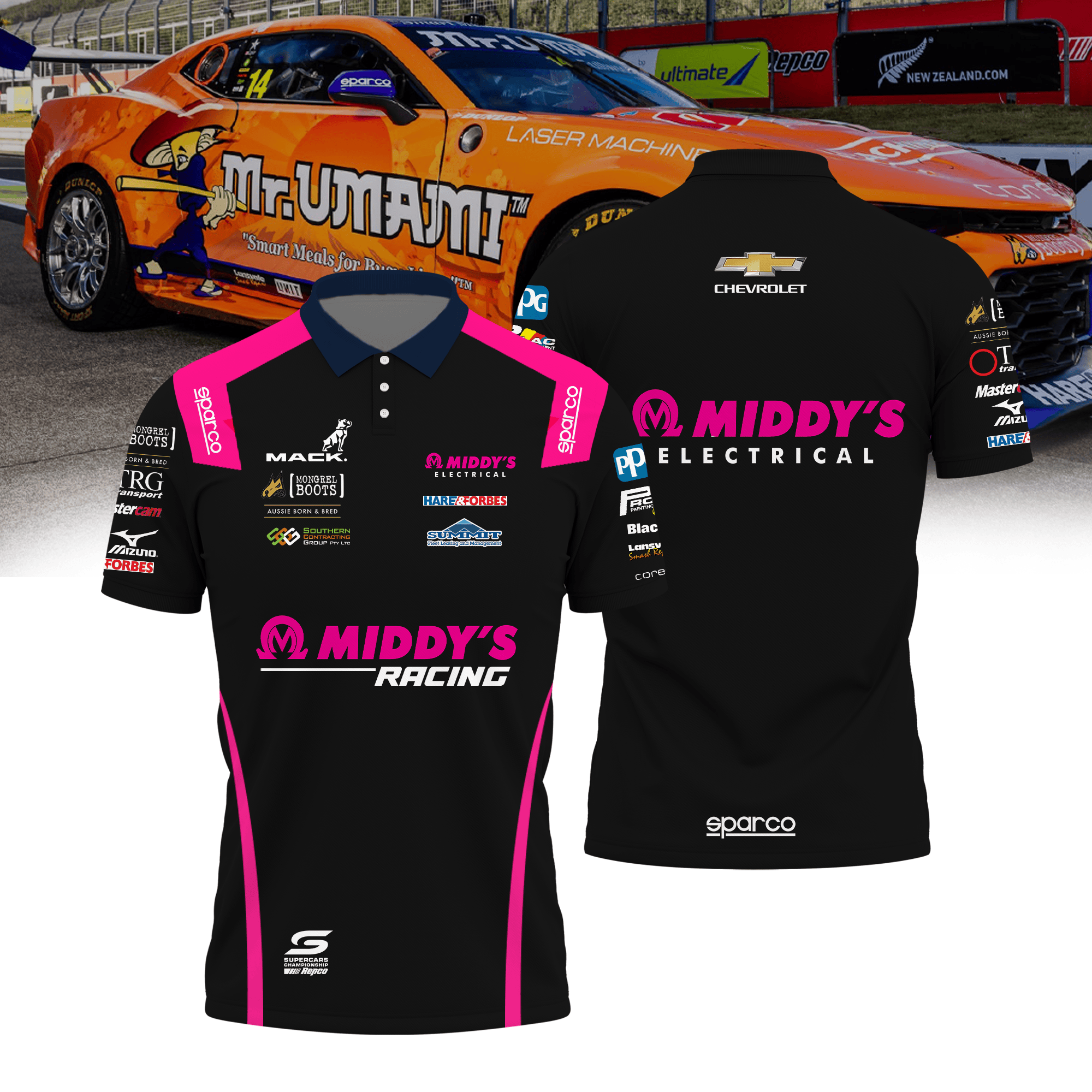 R&J Batteries & Shure Racing | Bryce Fullwoo Premium Polo Shirt