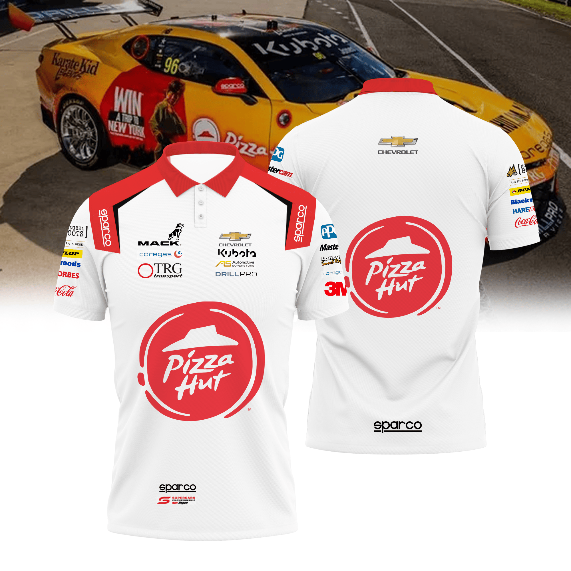 SCT Motorsport & Pizza Hut Racing | Macauley Jones Premium Polo Shirt