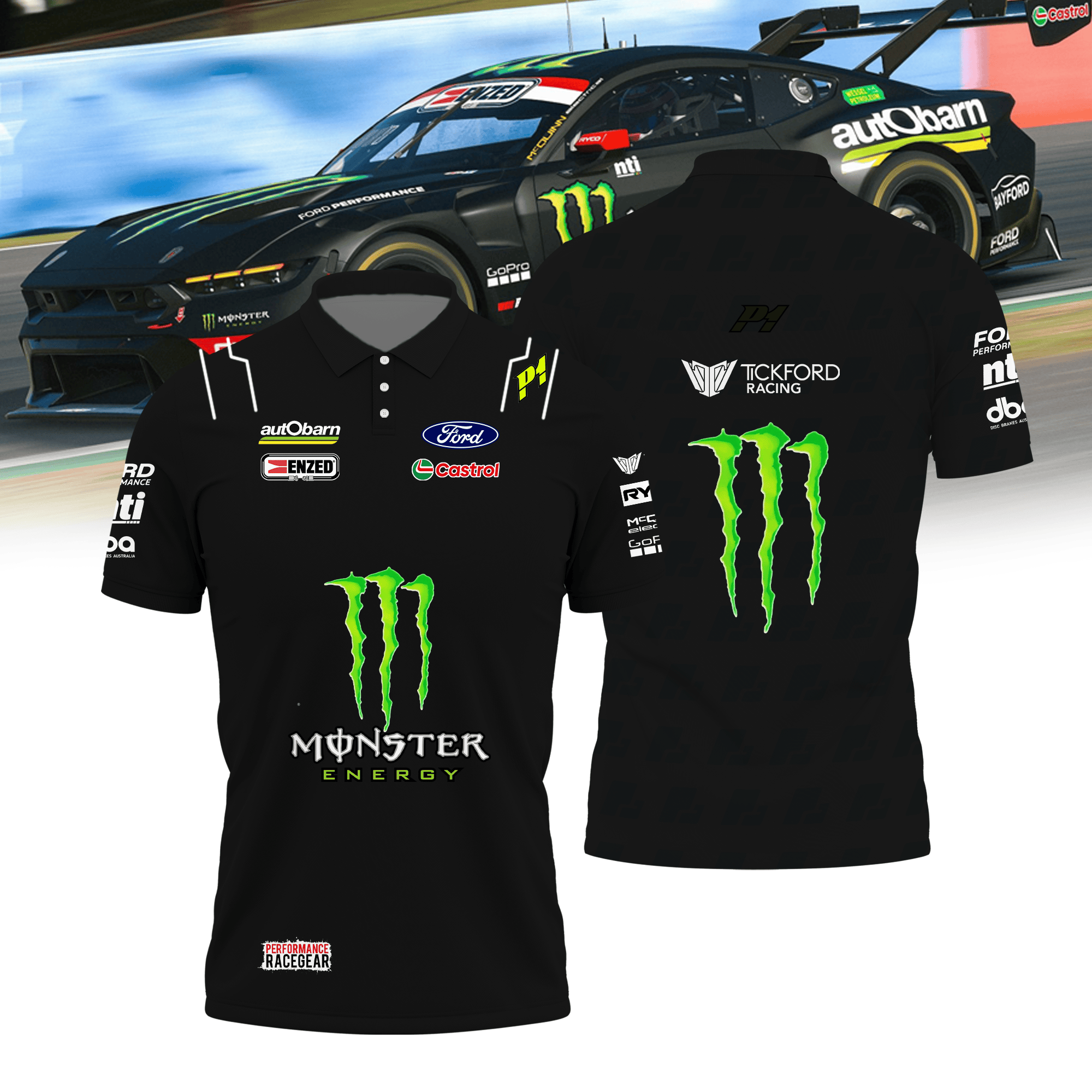 Monster Castrol Racing | Cam Waters Premium Polo Shirt