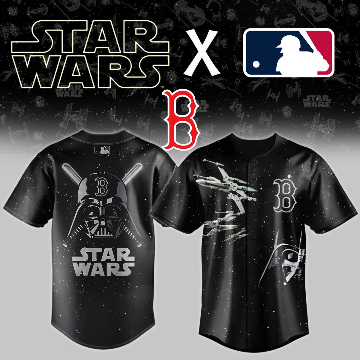 Boston Red Sox x Star wars Baseball Jersey