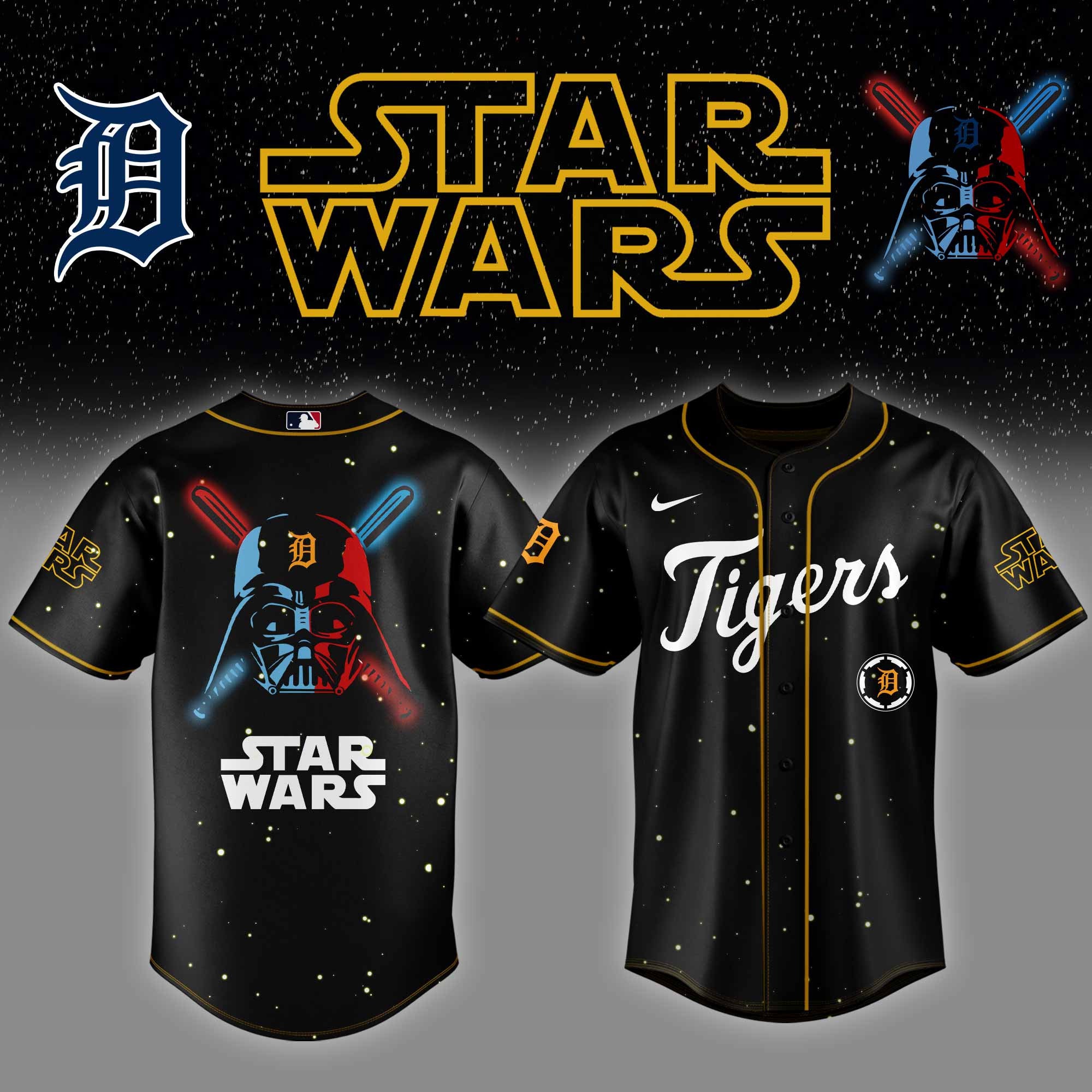 Detroit Tigers MLB x StarWars Baseball Jersey