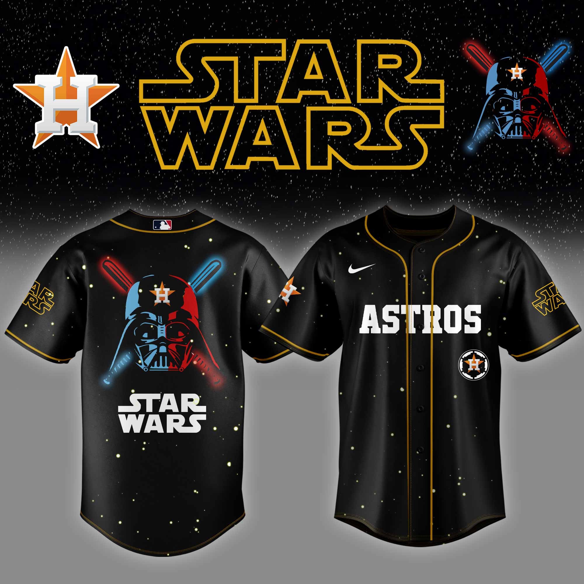 Houston Astros MLB x StarWars Baseball Jersey