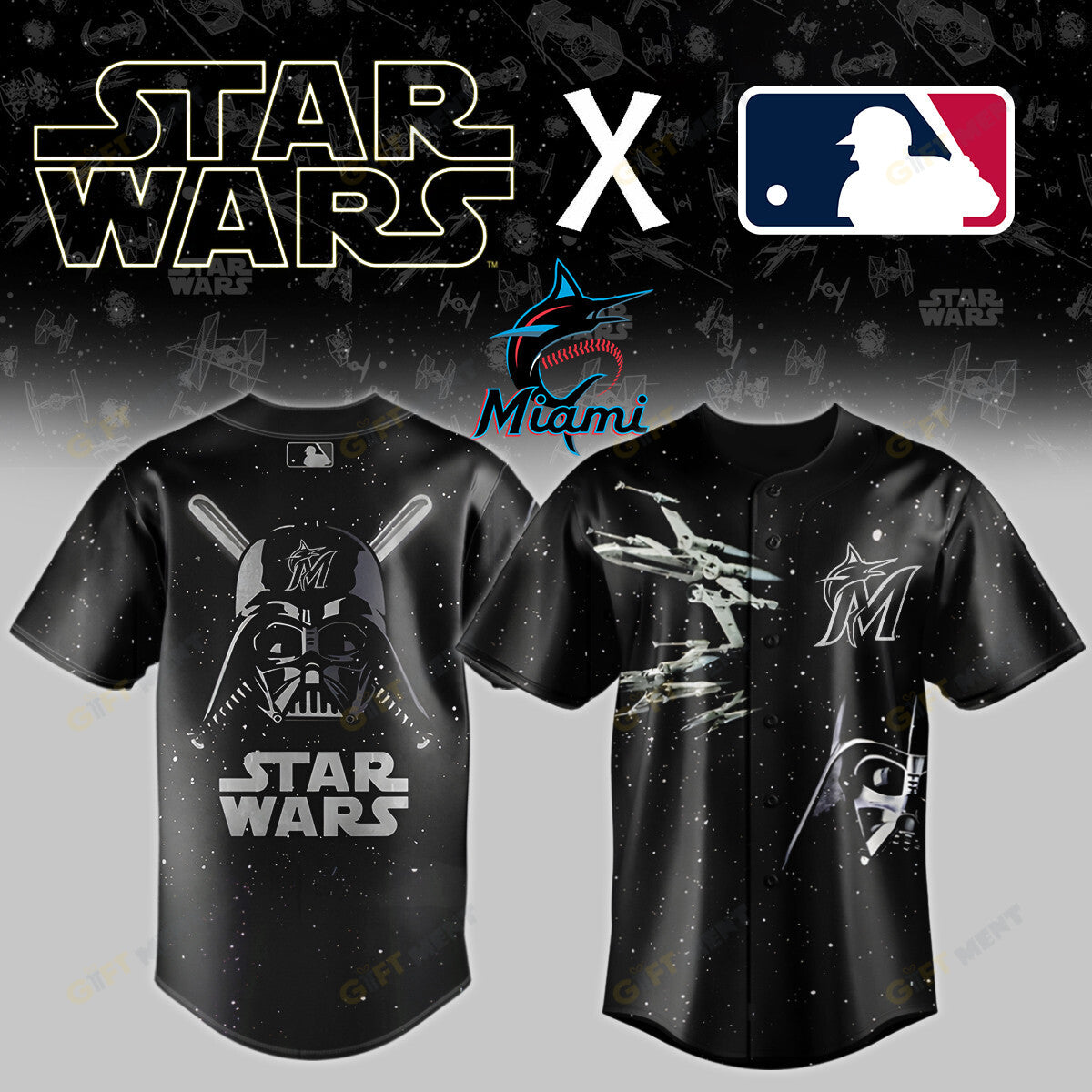 Miami Marlins x Star wars Baseball Jersey