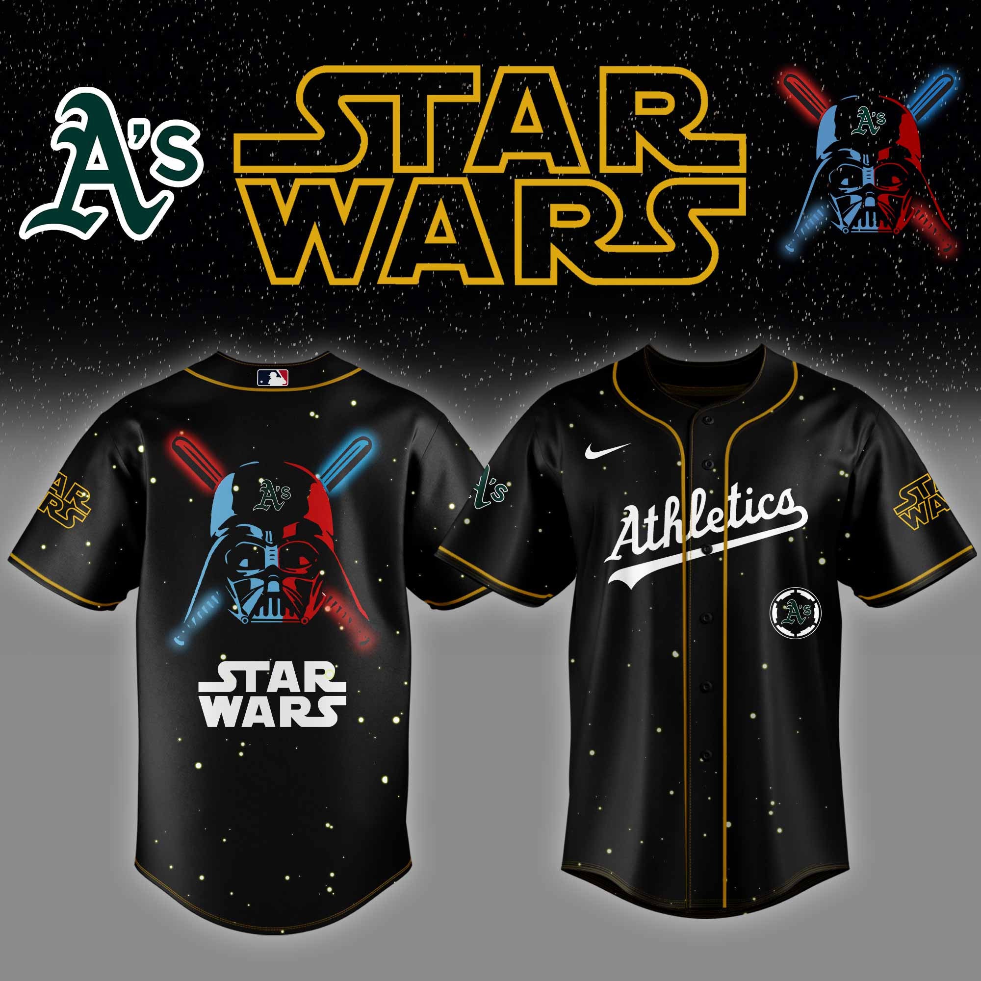 Oakland Athletics MLB x StarWars Baseball Jersey