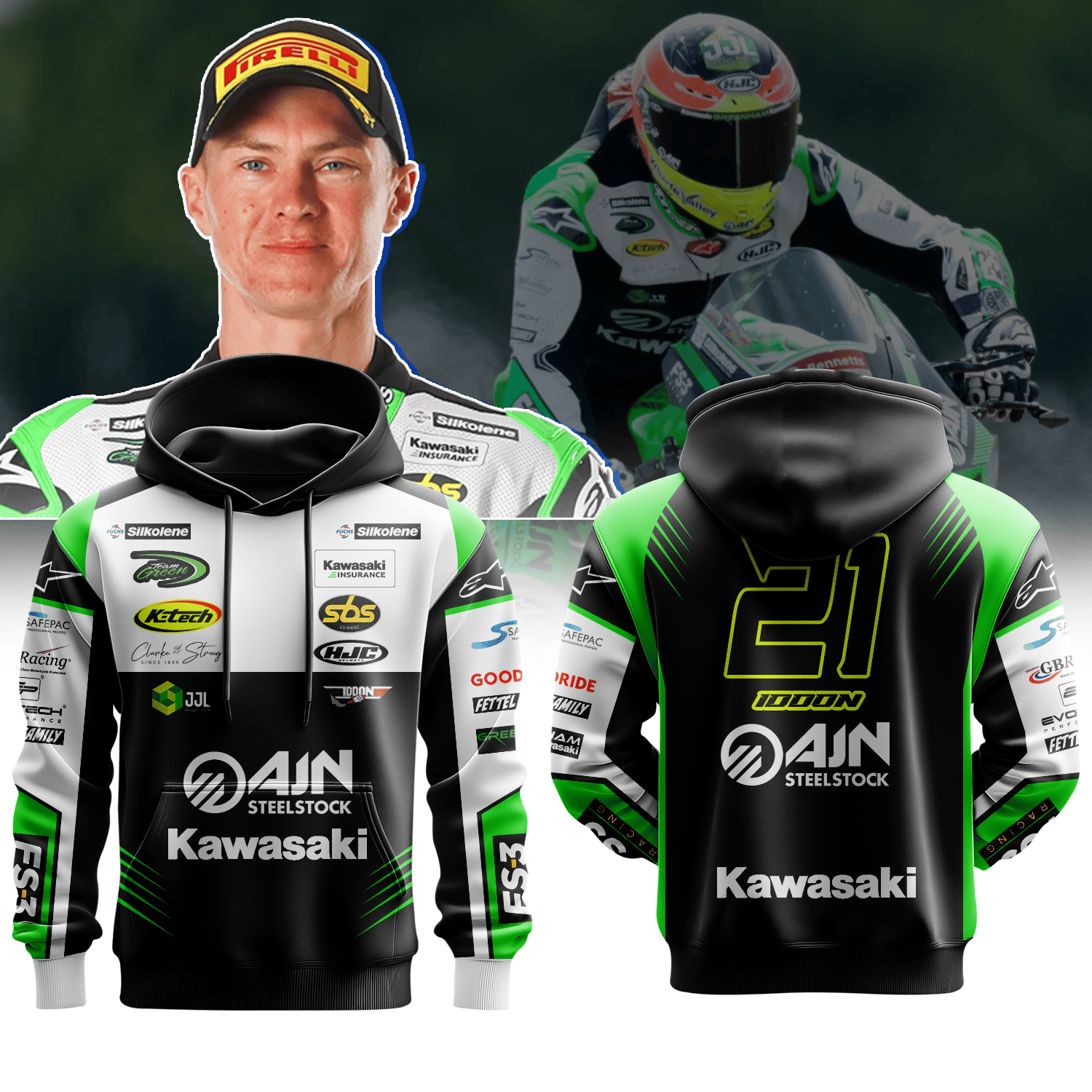 AJN Steelstock Kawasaki Premium Hoodie