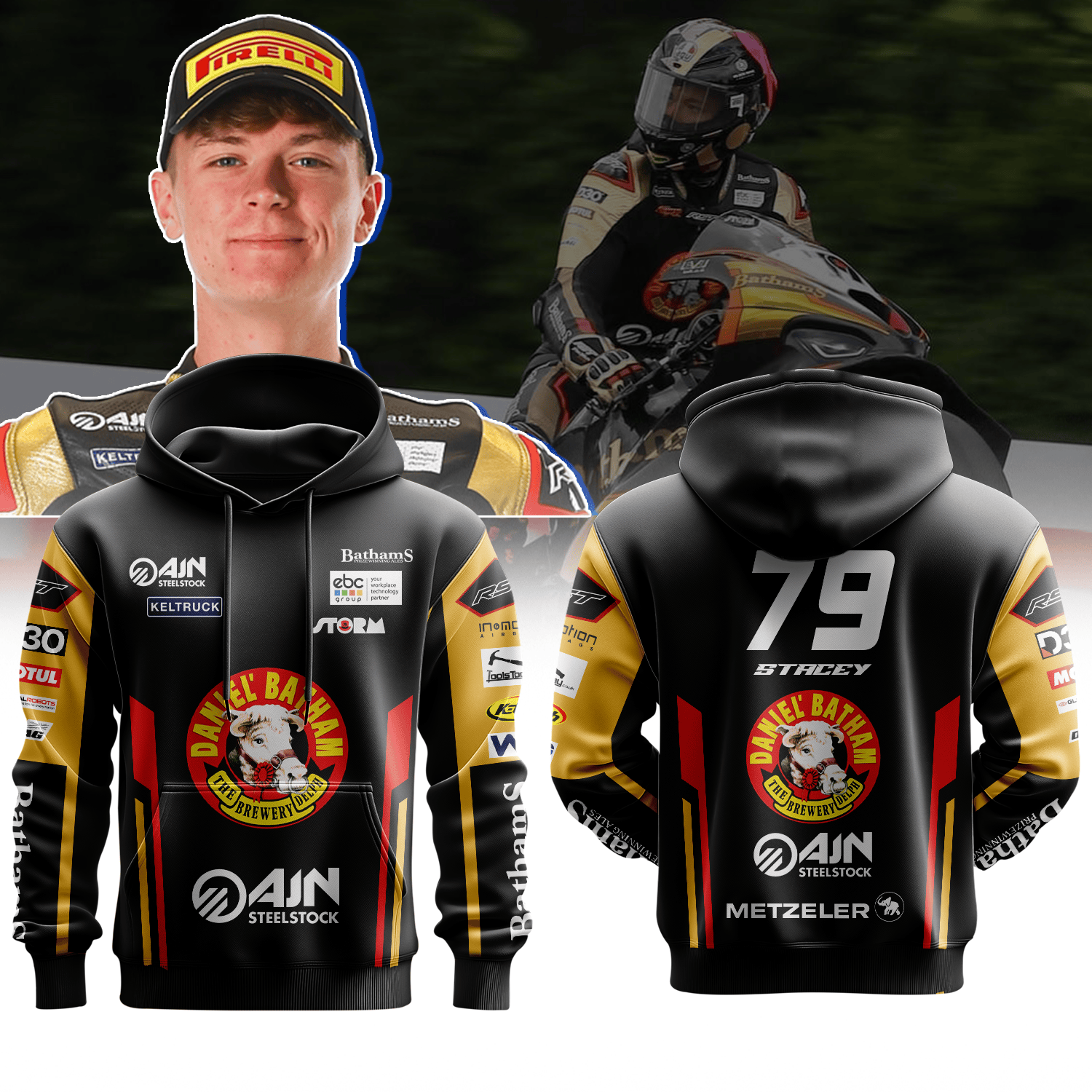 Bathams AJN Racing BMW Premium Hoodie
