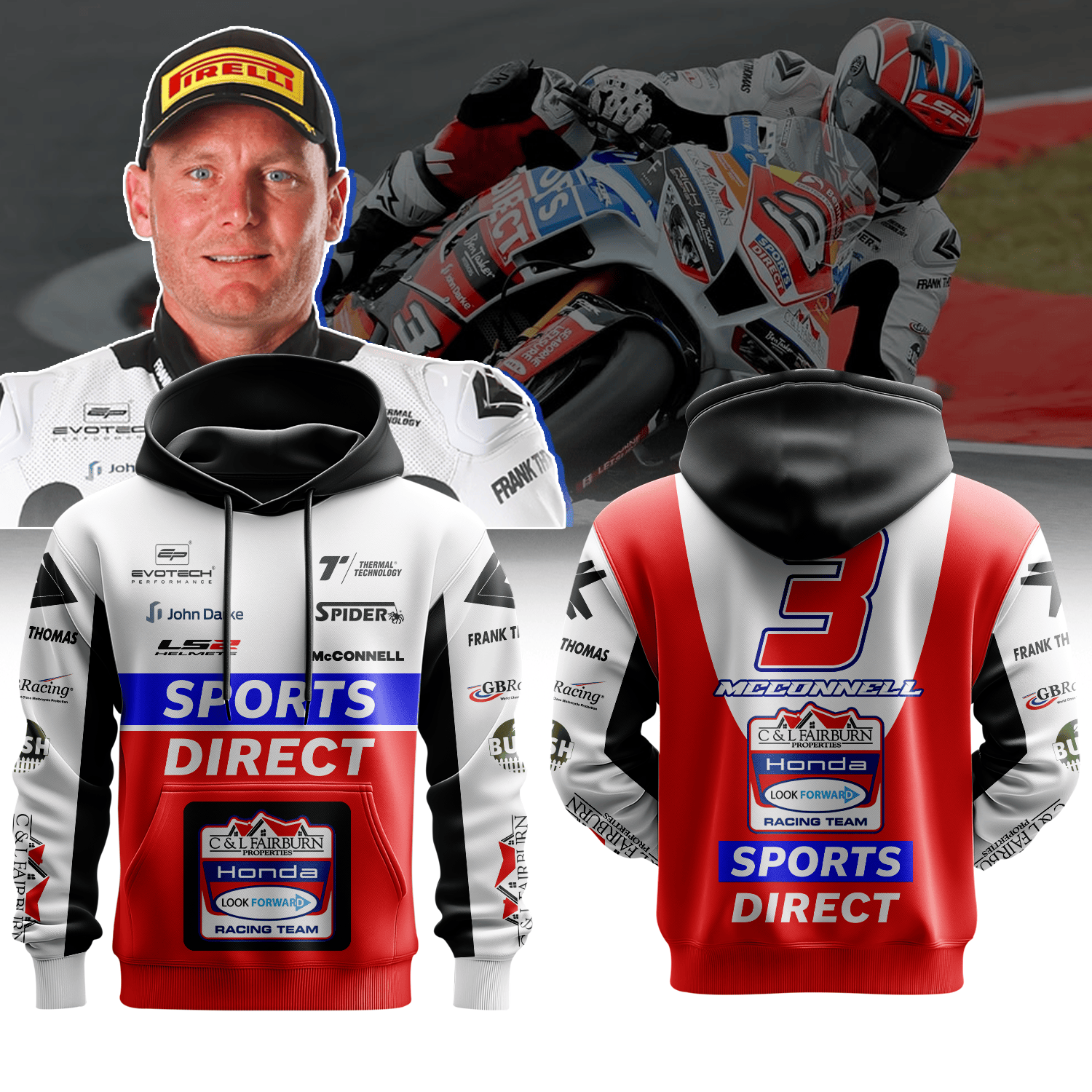 C&L Fairburn Properties Look Forward Racing Honda Premium Hoodie