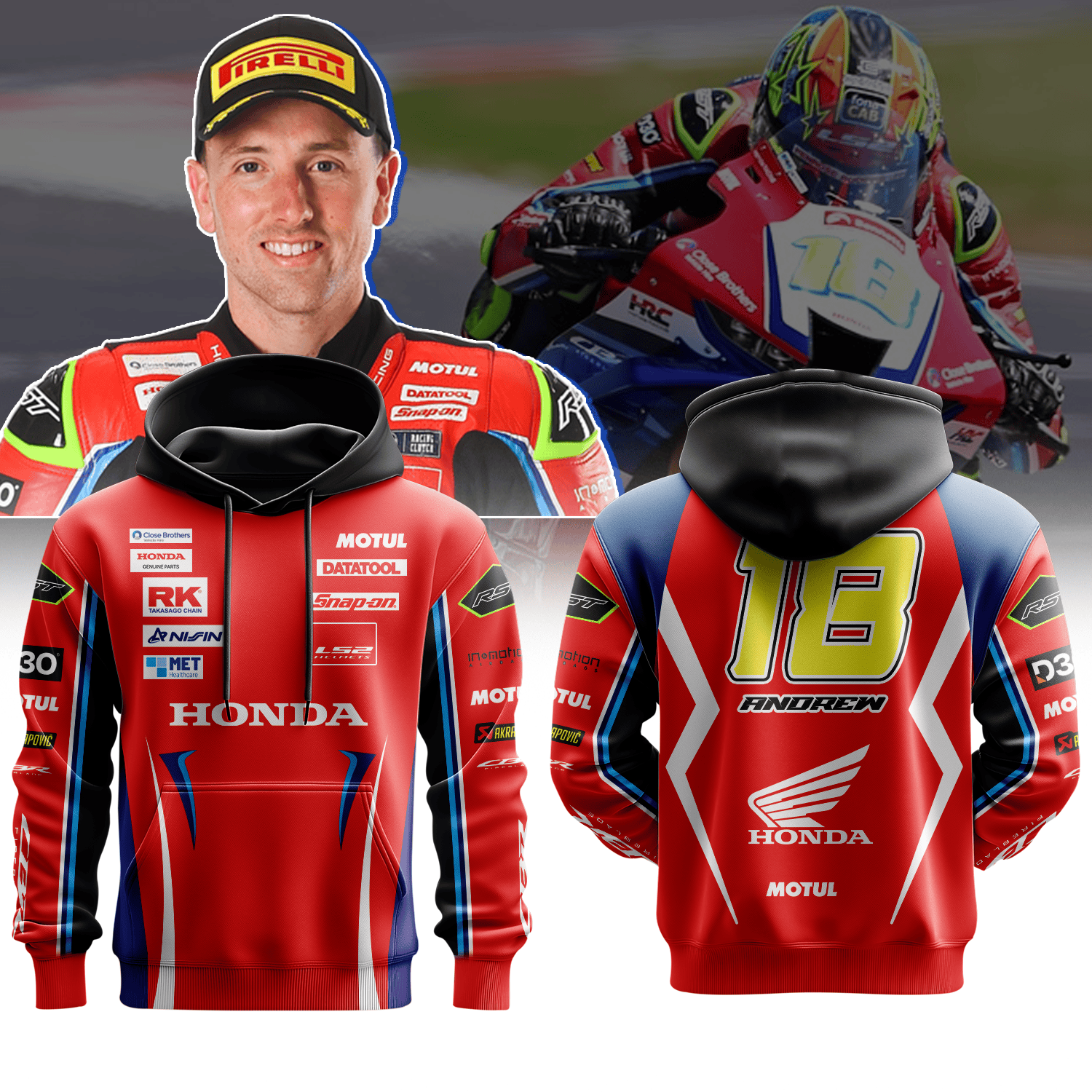 Honda Racing UK Premium Hoodie