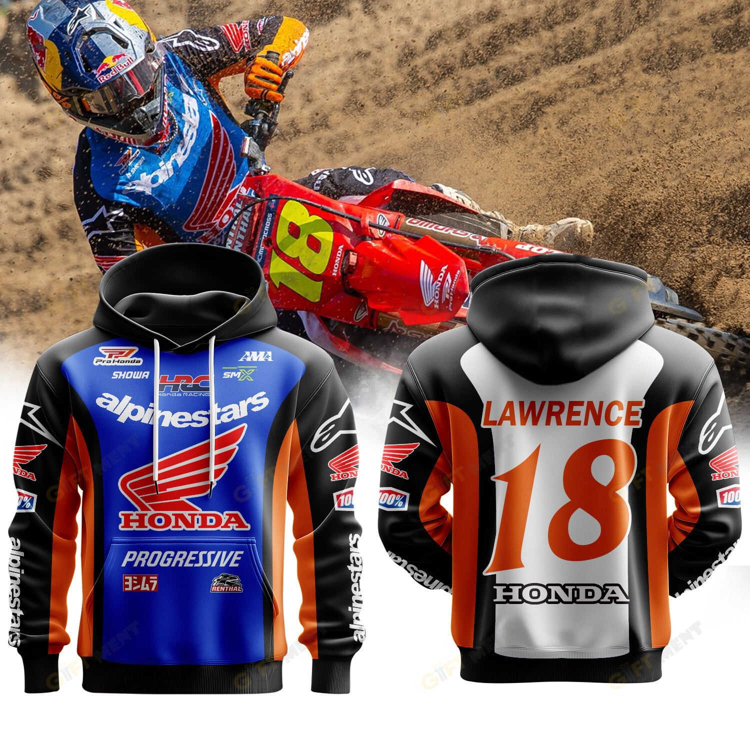 Honda HRC Progressive | Jett Lawrence Premium Hoodie