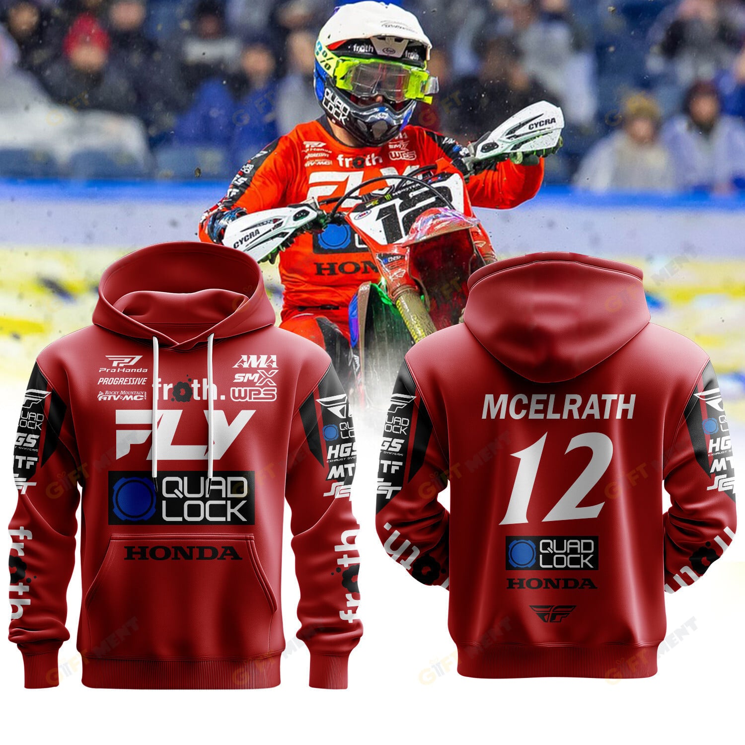 Quad Lock Honda Racing|Shane McElrath Premium Hoodie