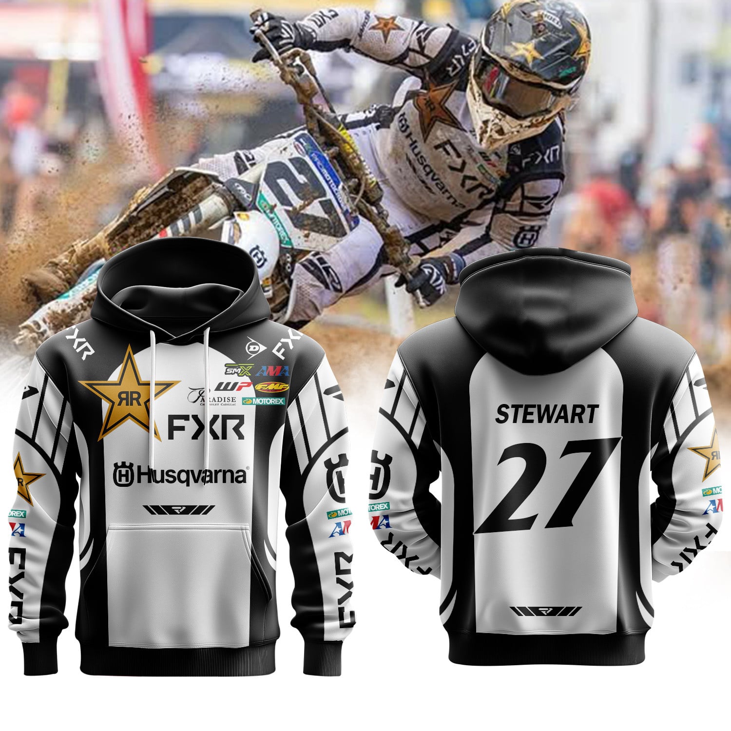 Rockstar Energy Husqvarna Factory Racing|Malcolm Stewart Premium Hoodie