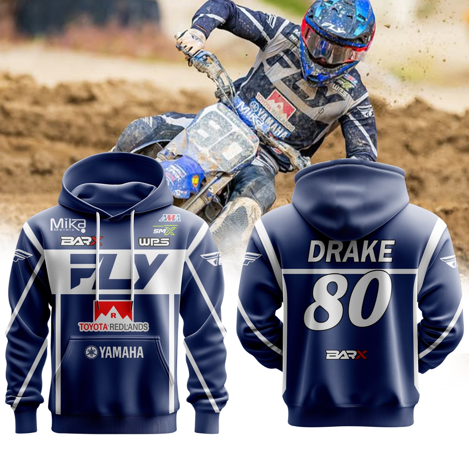 Toyota Redlands BarX Yamaha|Derek Drake Premium Hoodie