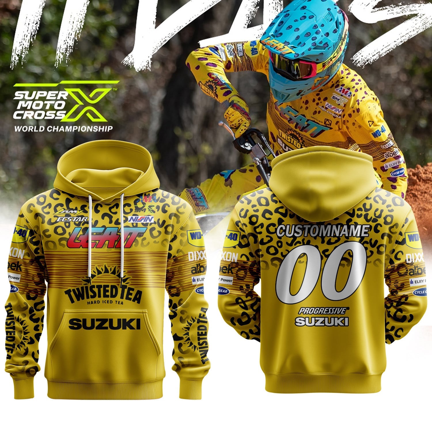 Twisted Tea Suzuki Presented by Progressive Insurance|Kyle Chisholm Premium Hoodie