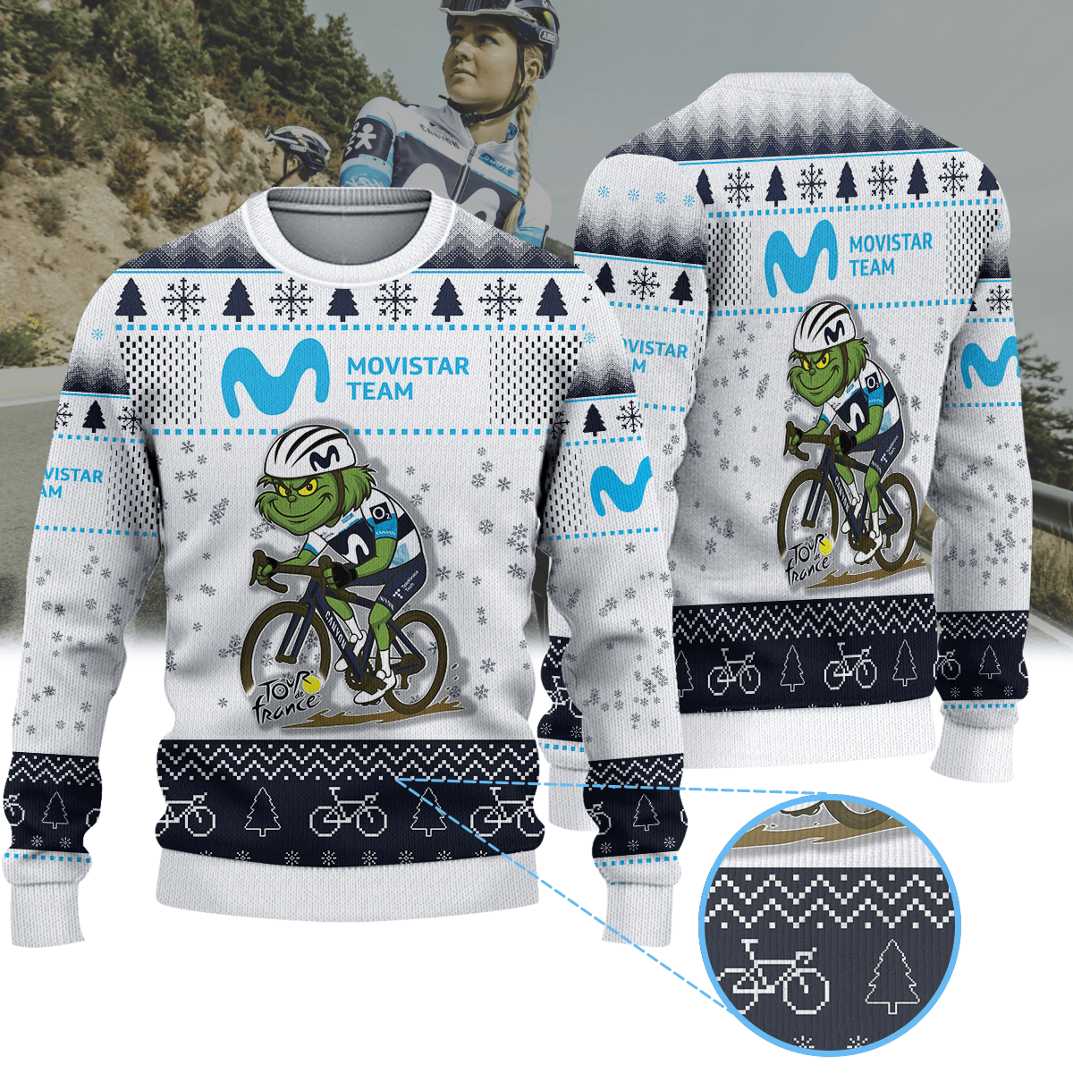 MOVISTAR TEAM × Grinch Christmas Ugly Sweater