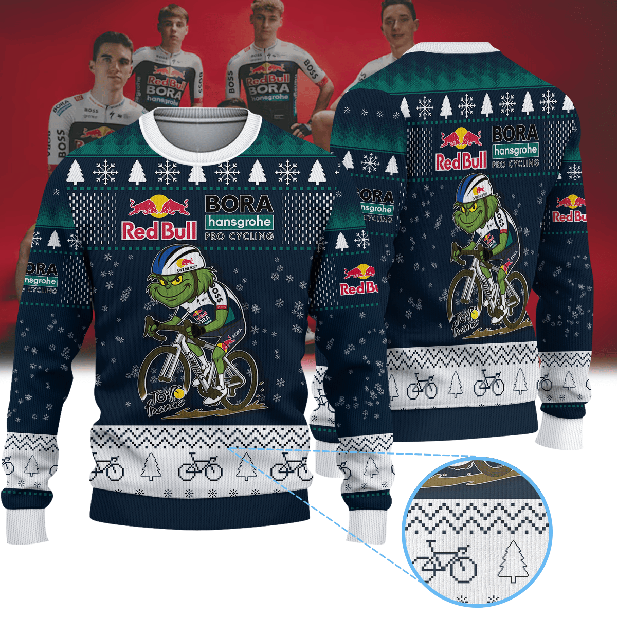RED BULL BORA HANSGROHE × Grinch Christmas Ugly Sweater