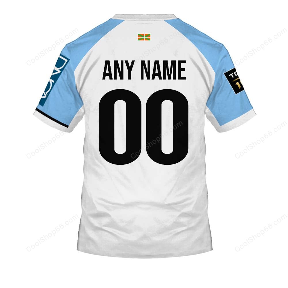 Aviron Bayonnais Top 14 Home Jersey Style Shirts | 3D Apparel Hoodie, Kid Hoodie, T Shirt, Zip Hoodie, Sweatshirt