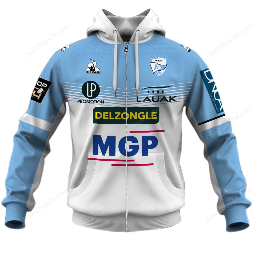 Aviron Bayonnais Top 14 Home Jersey Style Shirts | 3D Apparel Hoodie, Kid Hoodie, T Shirt, Zip Hoodie, Sweatshirt