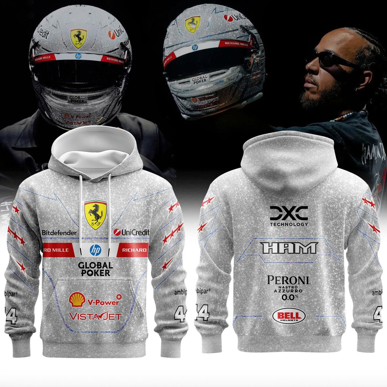 Lewis Hamilton Las Vegas GP Helmet Inspired Hoodie