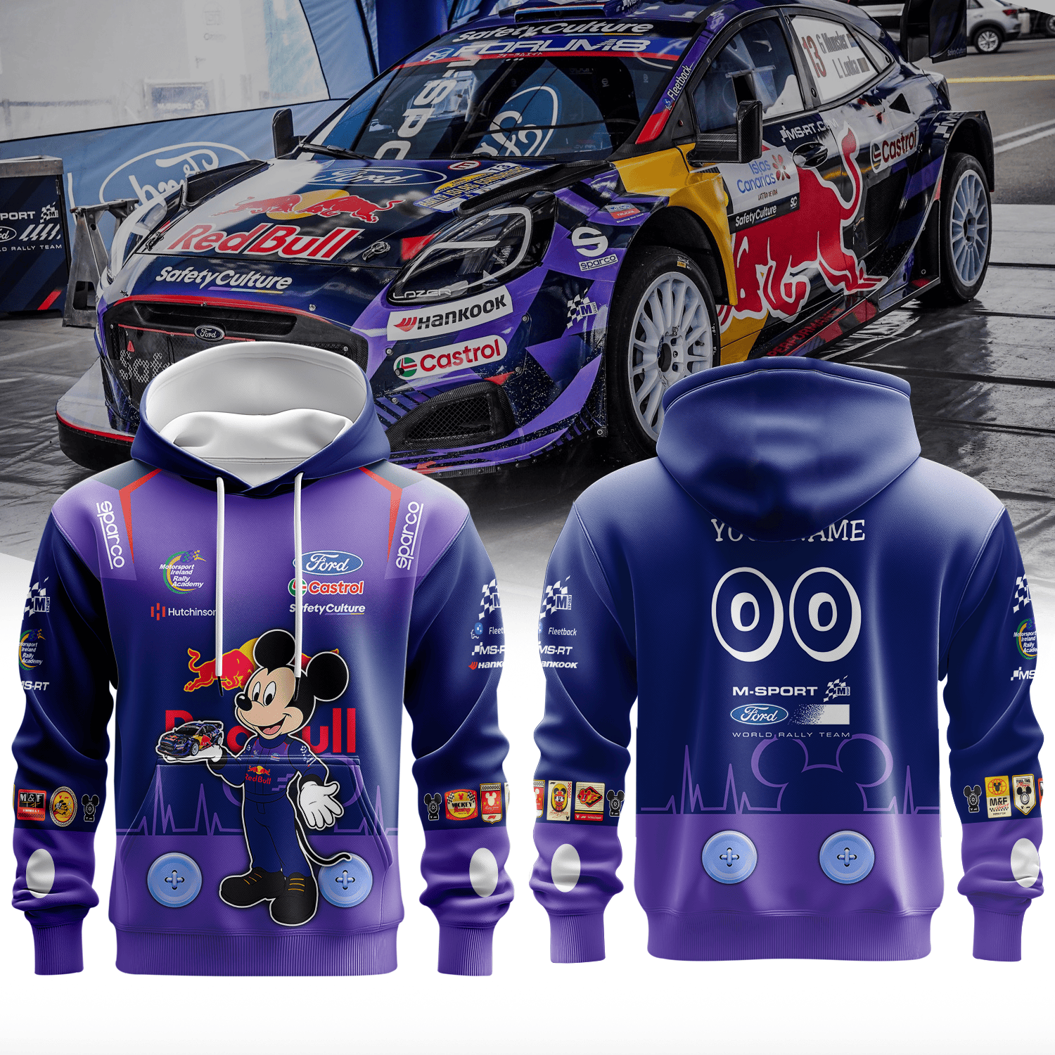 M SPORT FORD WORLD RALLY TEAM × Mickey Premium 3D Racing Apparel