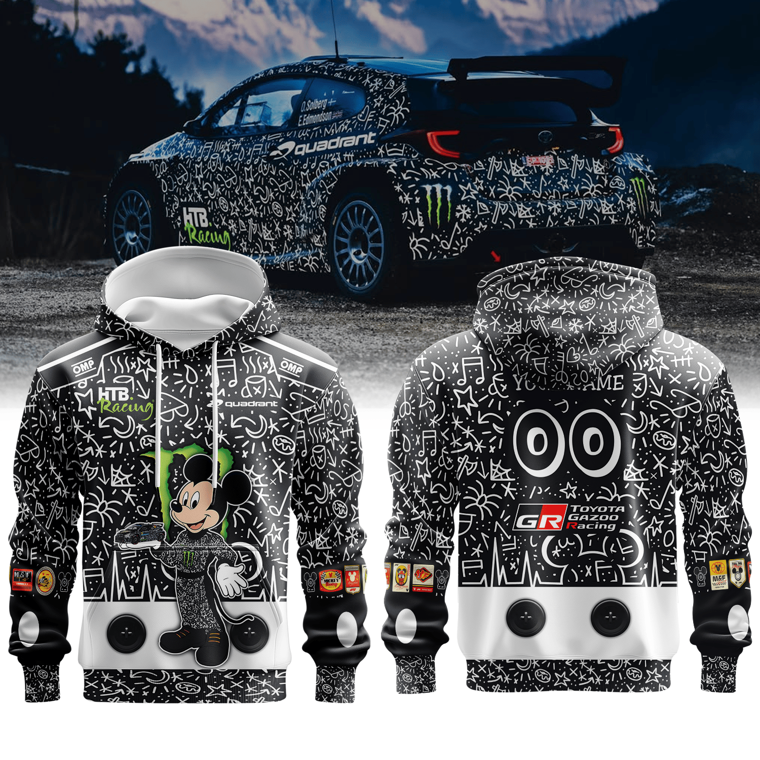 TOYOTA GAZOO RACING WORLD RALLY TEAM III× Mickey Premium 3D Racing Apparel