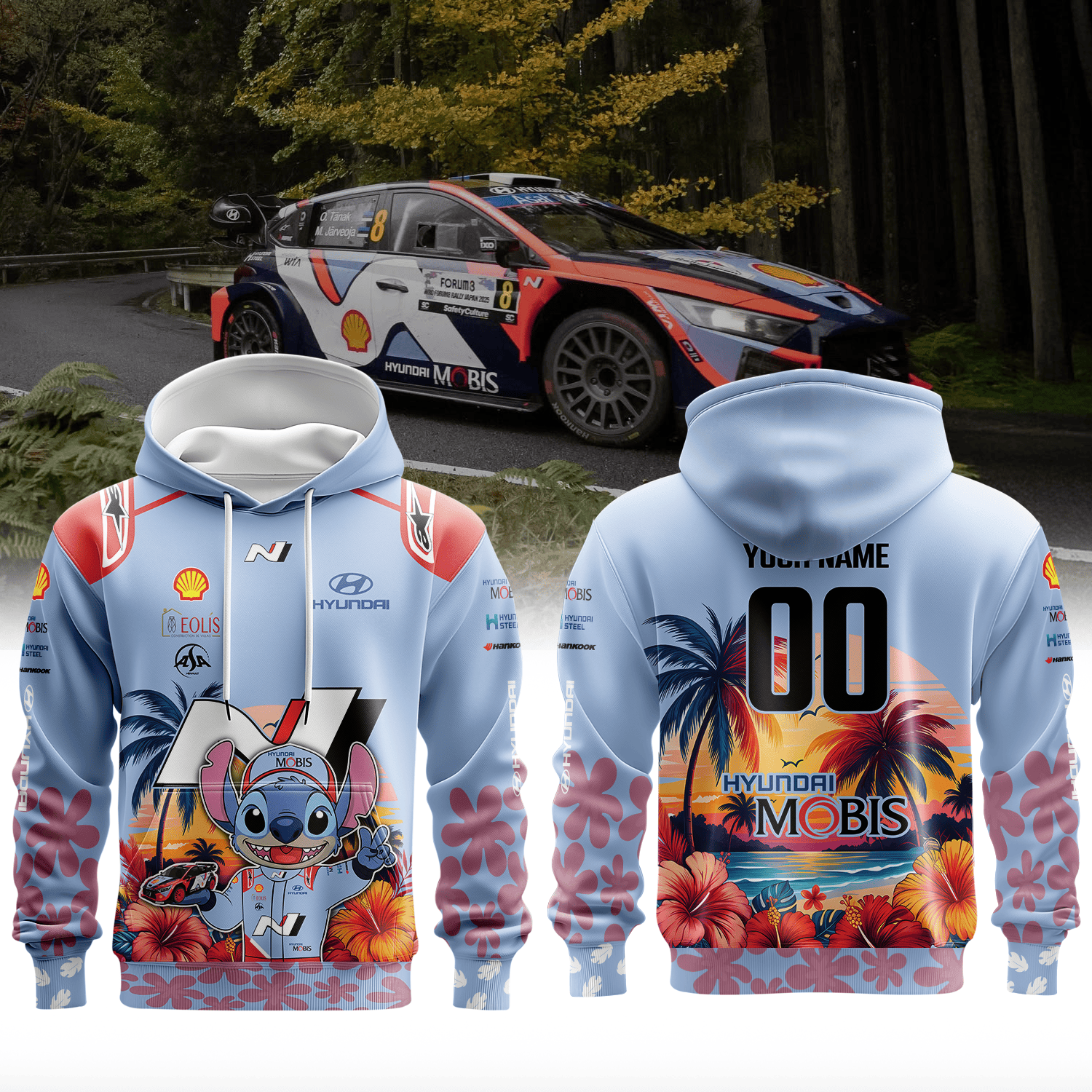 HYUNDAI SHELL MOBIS WORLD RALLY TEAM × Stitch Premium 3D Racing Apparel