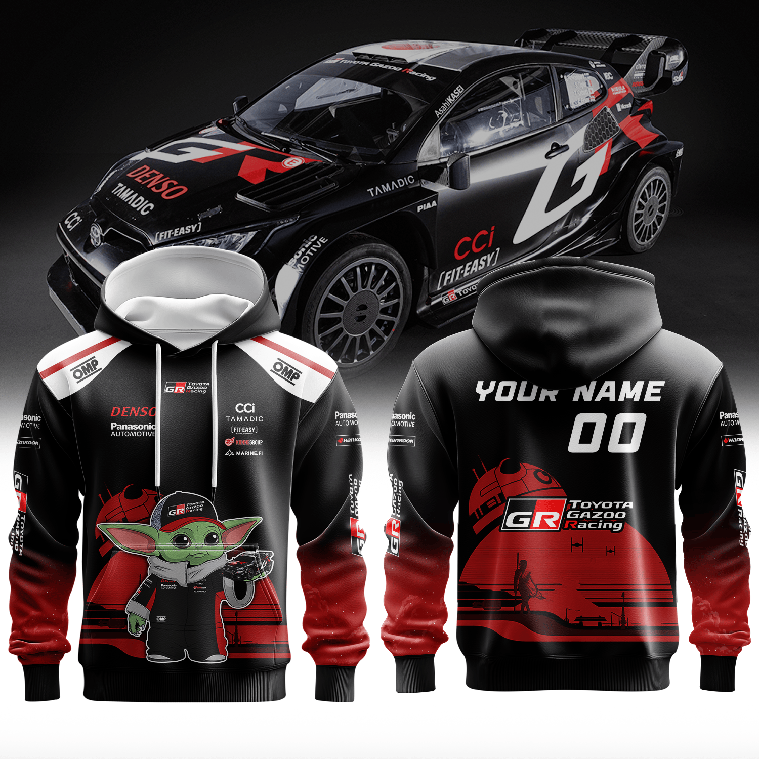 TOYOTA GAZOO RACING WORLD RALLY TEAM II× YODA Premium 3D Racing Apparel