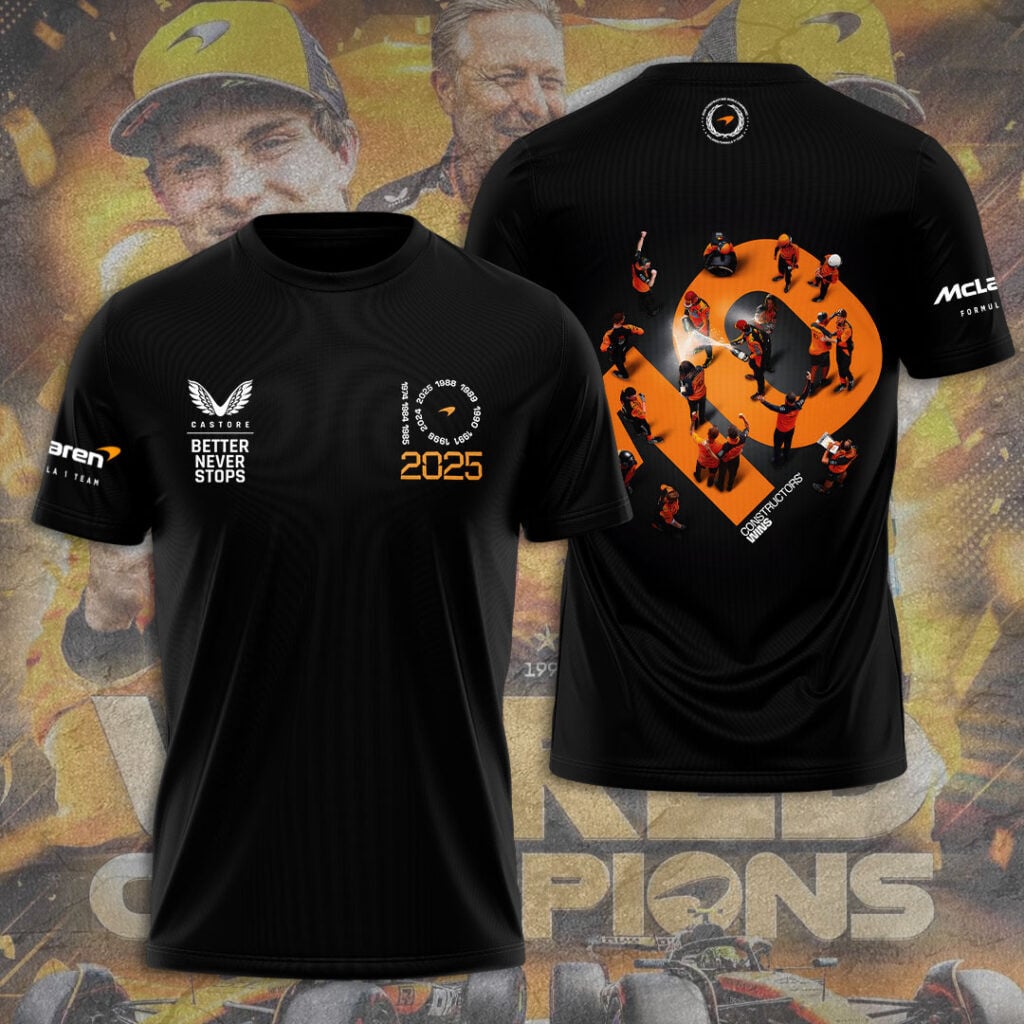 McLaren Formula 1 Team 2025 Constructors’ 10 Times 3D Apparel