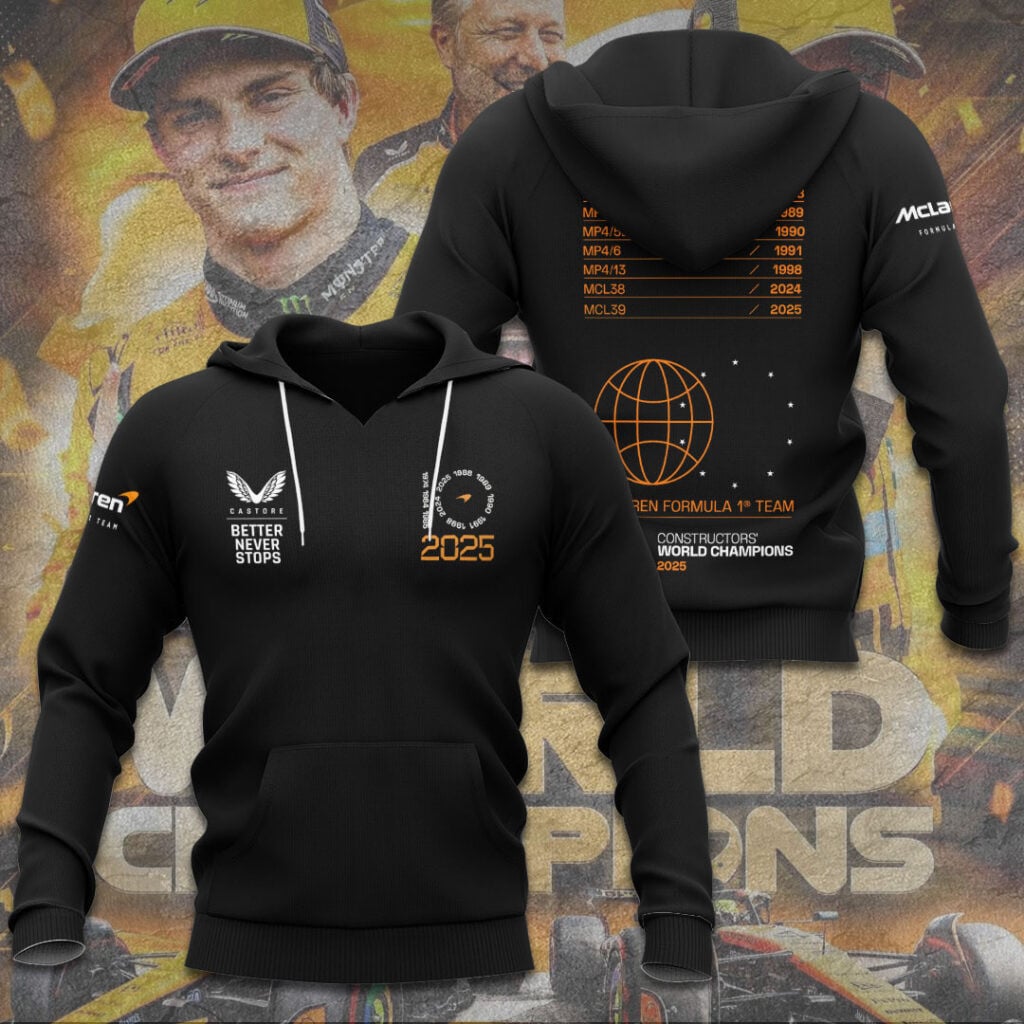 McLaren Formula 1 Team 2025 Constructors’ 10 Times 3D Apparel