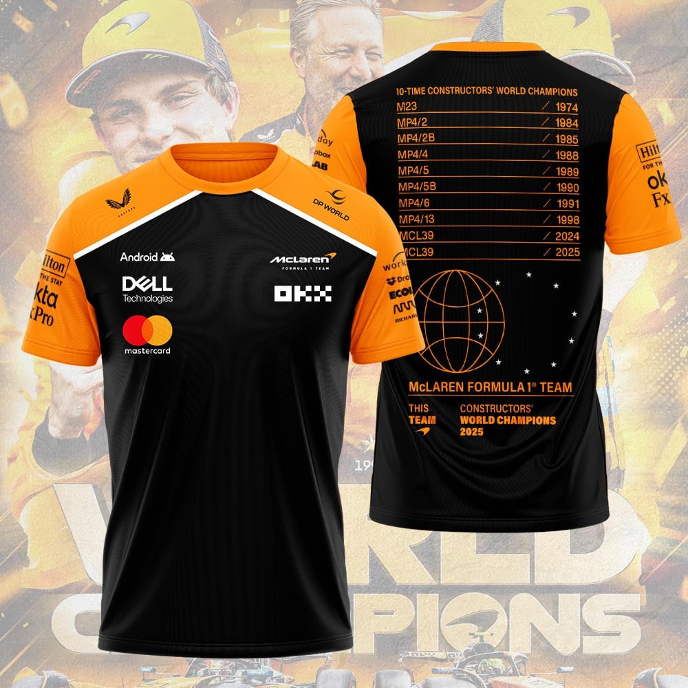 McLaren 2025 Constructors’ World Champions 3D Apparel II