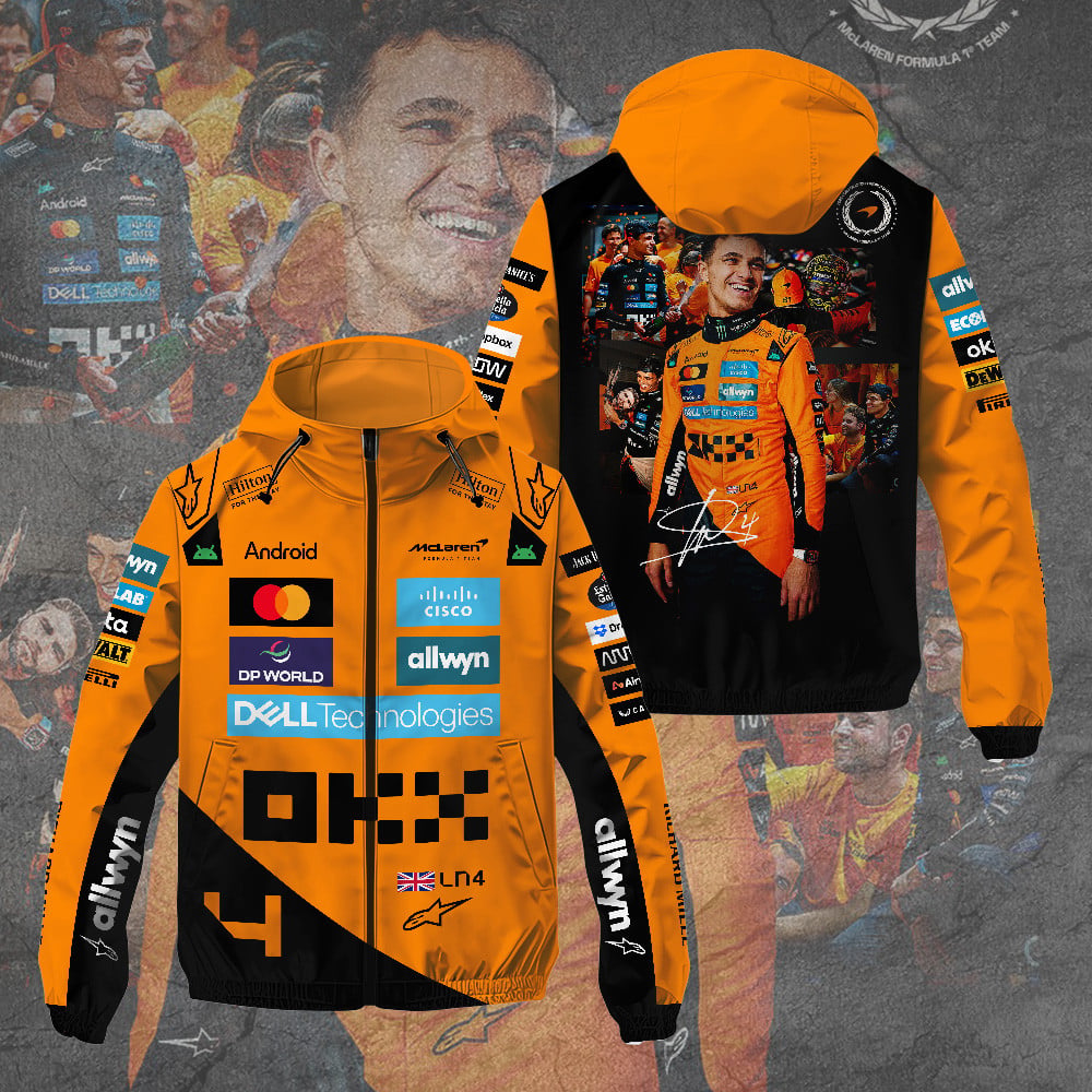 McLaren x Lando 2025 3D Windbreaker Jacket