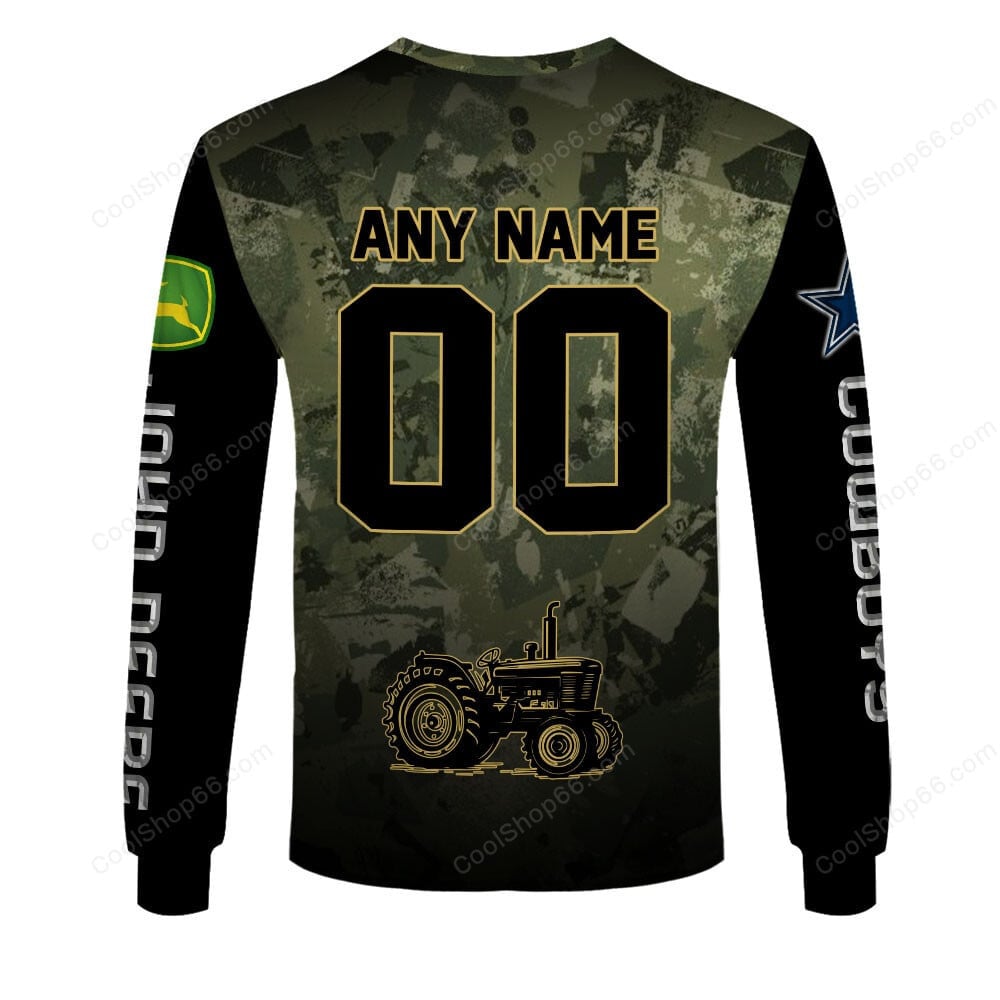 Dallas Cowboys x John Deere Hoodie | Funny Green Character Premium Hoodie