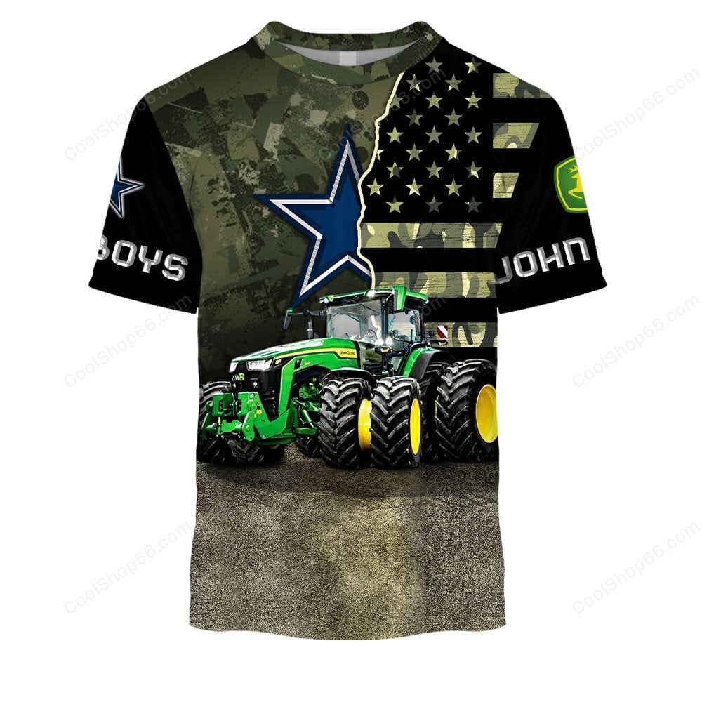 Dallas Cowboys x John Deere Hoodie | Funny Green Character Premium Hoodie