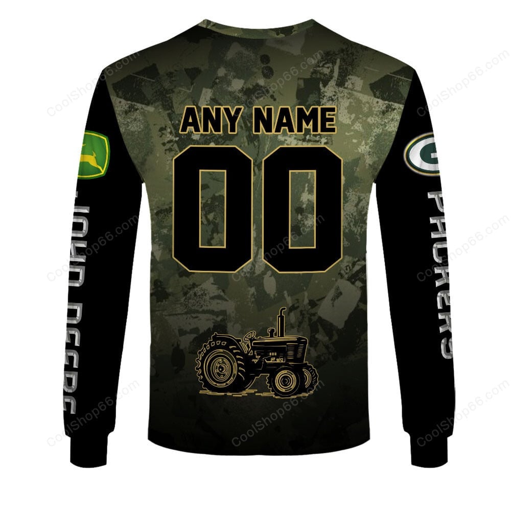 Green Bay Packers x John Deere Hoodie | Funny Green Character Premium Hoodie