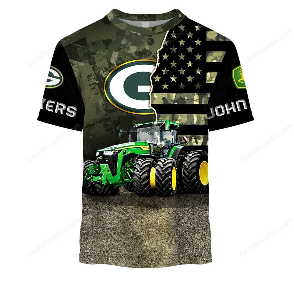 Green Bay Packers x John Deere Hoodie | Funny Green Character Premium Hoodie