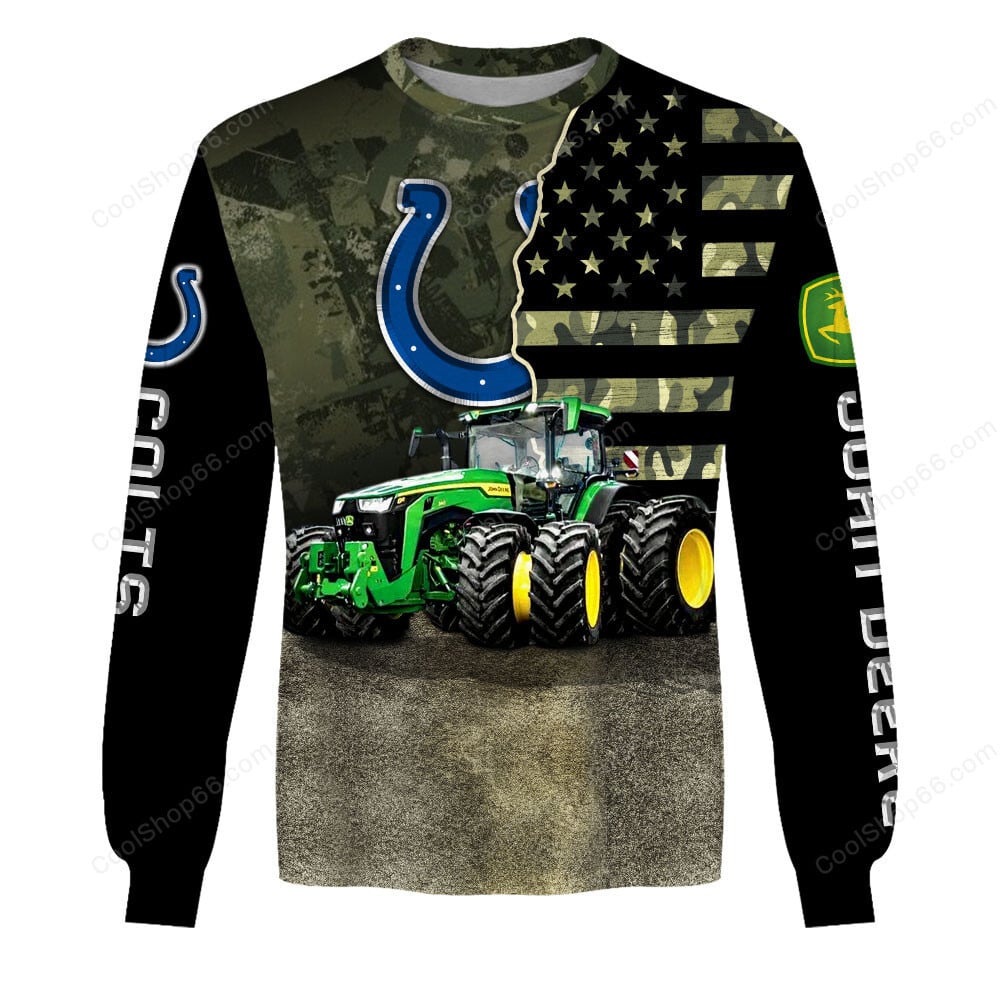Indianapolis Colts x John Deere Hoodie | Funny Green Character Premium Hoodie